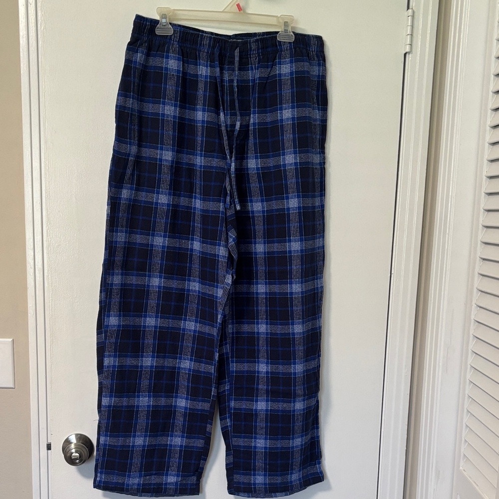 croft & barrow Navy and Royal Blue Plaid Lounge Pants